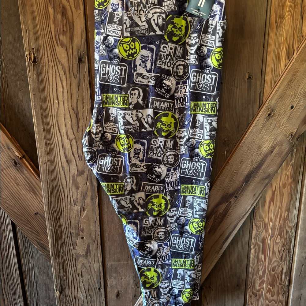 Disney Ghost Host Leggings - Black, White, Green